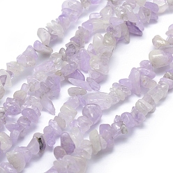 Améthyste Chapelets de perles naturelles améthyste, puce, 5~8mm, Trou: 1mm, environ 33 pouces (84 cm)