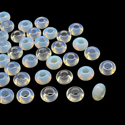 Opalite Opalite européen grand trou perles, rondelle, 13~14x7~8mm, Trou: 5mm