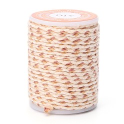 Antique White 4-Ply Polycotton Cord, Handmade Macrame Cotton Rope, for String Wall Hangings Plant Hanger, DIY Craft String Knitting, Antique White, 1.5mm, about 4.3 yards(4m)/roll