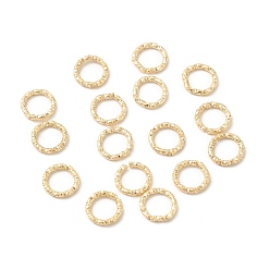 Light Gold 100Pcs Iron Jump Rings, Open Jump Rings, Textured Round Ring, Light Gold, 18 Gauge, 8x1mm, Inner Diameter: 6mm