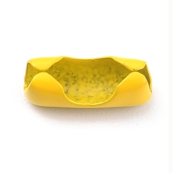 Amarillo Conectores de la cadena de bola de latón, amarillo, 9x3~3.5 mm, agujero: 2.5 mm