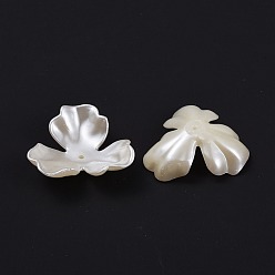 Ivoire 3 - coiffe en perles de plastique imitation abs, blanc crème, 35x38x12mm, Trou: 2mm