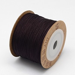 Coconut Brown Nylon Threads, Coconut Brown, 0.6mm, about 109.36 yards(100m)/roll