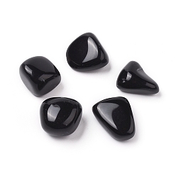 Obsidienne Perles noires obsidienne naturelles, pierres de guérison, pour la thérapie de méditation équilibrant l'énergie, pierre tombée, gemmes de remplissage de vase, teints et chauffée, pas de trous / non percés, nuggets, 20~35x13~23x8~22mm