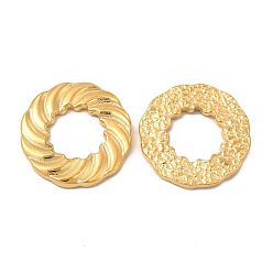 Золотой Ионное покрытие (ip) 304 соединительные кольца из нержавеющей стали, вихревой пончик, золотые, 22x2.5 мм, внутренний диаметр: 11 мм