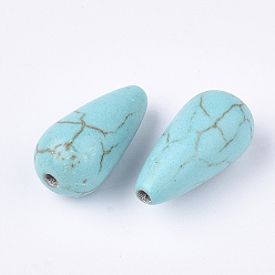 Synthetic Turquoise Synthetic Turquoise Beads, teardrop, 13.5x7mm, Hole: 1mm