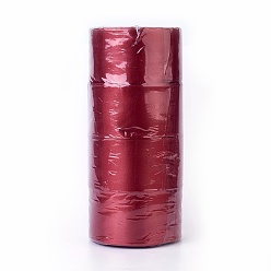 Rouge Foncé Ruban de satin à face unique, Ruban polyester, rouge foncé, 2 pouces (50 mm), à propos de 25yards / roll (22.86m / roll), 100yards / groupe (91.44m / groupe), 4 rouleaux / groupe