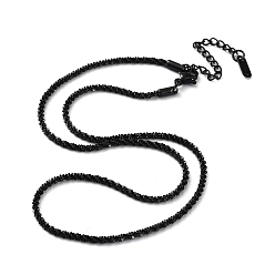 Gunmetal 304 Stainless Steel Spike Link Chain Necklace, Gunmetal, 16.06 inch(40.8cm)