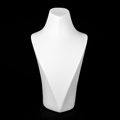 Blanc Présentoir de modèle à col en V en résine, blanc, 15.3x16x29 cm