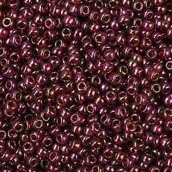 (331) Gold Luster Wild Berry Toho perles de rocaille rondes, perles de rocaille japonais, (331) baies sauvages aux reflets dorés, 8/0, 3mm, Trou: 1mm, environ1111 pcs / 50 g