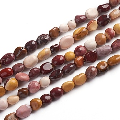 Mookaite Natural Mookaite Beads Strands, Tumbled Stone, Nuggets, 6.5~9.5x5.5~7.5x3.5~5.5mm, Hole: 0.8mm, about 50pcs/Strand, 15.67 inch(39.8cm)