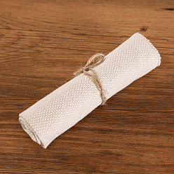 Blanc Antique Toile de lin pour punch needle, tissu à l'aiguille perforée, tissu de broderie, blanc antique, 345x345mm