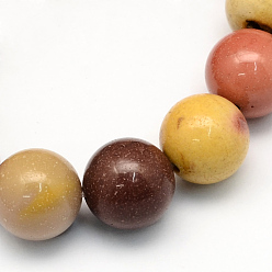 Mookaite Natural Mookaite Round Beads Strands, 6.5mm, Hole: 1mm, about 63pcs/strand, 15.5 inch