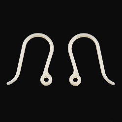 Cordón Viejo Ganchos de resina, cable de oreja, con bucles horizontales, encaje antiguo, 13 mm, agujero: 0.8 mm, 20 calibre, pin: 0.8x0.6 mm