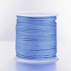 Dodger Blue Braided Nylon Threads, Dodger Blue, 2mm, about 25.15 yards(23m)/roll