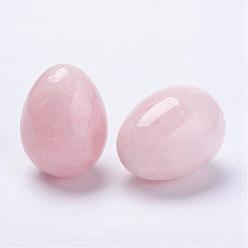 Розовый Кварц Натуральный камень для яиц из розового кварца, карманный пальмовый камень для облегчения беспокойства, медитации, пасхального декора, 40x30 мм