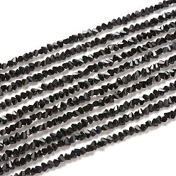 Black Glass Beads Strands, Imitation Jade Glass, Faceted, Polygon, Black, 2.5x2.5x2.5mm, Hole: 0.7mm, about 150pcs/strand, 13.39''(34cm)