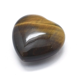 Tiger Eye Natural Tiger Eye Heart Love Stone, Pocket Palm Stone for Reiki Balancing, 40~41x40~41x18~19mm