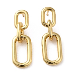 Настоящее золото 18K Латунные полые овальные серьги-гвоздики с подвесками для женщин, без свинца и без кадмия, долговечный, реальный 18 k позолоченный, 30x10 мм