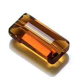Vara de Oro Imitación perlas de cristal austriaco, aaa grado, facetados, Rectángulo, vara de oro, 10x15.5x7 mm, agujero: 0.9~1 mm