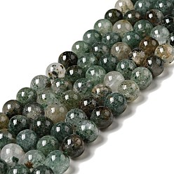 Quartz Lodolite Naturelles lodolite quartz brins de perles, ronde, 8mm, Trou: 0.8mm, Environ 49 pcs/chapelet, 15.75 pouce (40 cm)