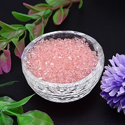 Pink Imitation facettes cristal autrichien rangées de perles, grade de aaa, Toupie, rose, 6x6mm, trou: 0.7~0.9 mm, environ 360 PCs / sachet 