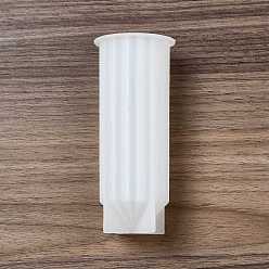 Stripe Silicone Candle Molds, Column, Candle Making Tools, Stripe Pattern, 123x51mm, Inner Diameter: 40mm