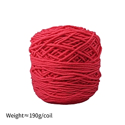 Crimson 190g 8-Ply Milk Cotton Yarn for Tufting Gun Rugs, Amigurumi Yarn, Crochet Yarn, for Sweater Hat Socks Baby Blankets, Crimson, 5mm