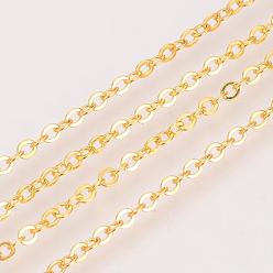 Золотой Латунные кабельные цепи ожерелья, золотые, 23.6 дюйм (60 см)