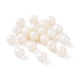 Beige Cuentas de perlas de imitación de plástico abs, rondo, crema, 10 mm, agujero: 2 mm, Sobre 1064 unidades / 500 g