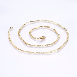 Золотой 304 из нержавеющей стали моряк ссылка цепи ожерелья, золотые, 17.71 дюйм (45 см), 2.5 мм