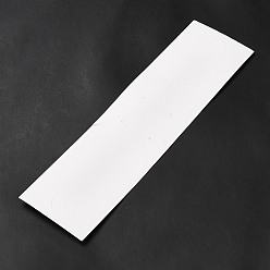 Blanco Tarjetas de exhibición de joyería de papel plegable rectangular, soporte organizador de joyas para exhibición de aretes y collares, blanco, producto acabado: 6.5x5.05x8.05 cm, 24.5x6.5x0.05 cm, agujero: 1.5 mm