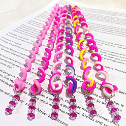 Camellia Synthetic Rubber Hair Styling Twister Clips, Braided Rubber Hair Band Spiral Spin Hair Tool for Girl Women, Camellia, 240mm, 6pcs/set