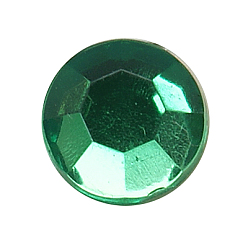 Verdemar Cabujones de diamante de imitación de acrílico de taiwan imitación, señaló hacia atrás y facetas, ojo del caballo, verde mar, 32x18x6.5 mm, sobre 200 unidades / bolsa