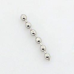 Stainless Steel Color 304 Stainless Steel Ball Chains, with Spool, Faceted, Stainless Steel Color, 1.2mm
