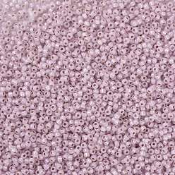(RR2357) Ópalo rosa pálido plateado Cuentas de rocailles redondas miyuki, granos de la semilla japonés, (rr 2357) plateado opal rosa pálido, 8/0, 3 mm, agujero: 1 mm, acerca 422~455pcs / botella, 10 g / botella