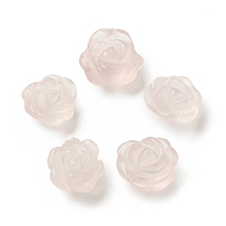 Cuarzo Rosa Natural aumentó de perlas de cuarzo, flor, 12~16x11.5~15x7~11 mm, agujero: 0.8~1 mm