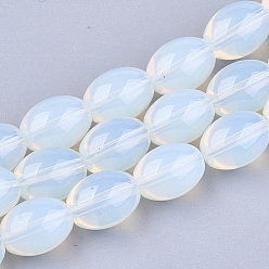 Opalite Opalite Beads Strands, Oval, 11x8mm, Hole: 1mm, about 32pcs/strand, 13.7 inch