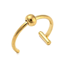 Золотой Ионное покрытие (IP) 304 Кольца для губ из нержавеющей стали, ювелирные изделия для пирсинга, украшения для тела с шпильками в носу, золотые, 11x11.5 мм