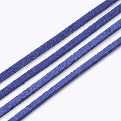 Azul Royal Cordón del ante de imitación, encaje de imitación de gamuza, azul real, 2.5~2.8x1.5 mm, aproximadamente 1.09 yardas (1 m) / hebra
