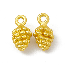 Matte Gold Color Rack Plating Alloy Charms, Cadmium Free & Lead Free & Nickle Free, Pine Cone, Matte Gold Color, 13x7x5mm, Hole: 1.6mm