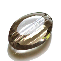BurlyWood Imitation Austrian Crystal Beads, Grade AAA, Faceted, Oval, BurlyWood, 9.5x6x3mm, Hole: 0.7~0.9mm