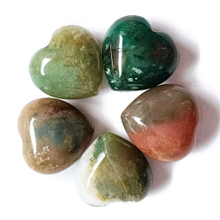 Agate Indienne Pierres de guérison en agate indienne naturelle, coeur amour pierres, pierres de poche pour l'équilibrage du reiki, 15x15x10mm