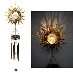 Солнце Железные колокольчики с солнечными фонарями, для украшения сада, солнце, 200x100 мм