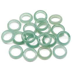 Зеленый Авантюрин Простые кольца с натуральным зеленым авантюрином, внутренний диаметр: 18~20 мм