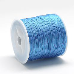 Dodger Blue Nylon Thread, Chinese Knotting Cord, Dodger Blue, 0.8mm, about 109.36 yards(100m)/roll