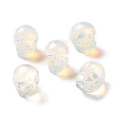 Opalite Perles opalite, Halloween crâne, 11~11.5x8.5~9x11~11.5mm, Trou: 0.9~1mm