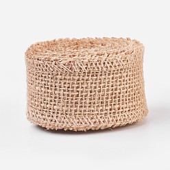 Bois Solide Rouleaux de lin, rubans de jute pour création des crafts, burlywood, 4 cm