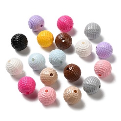 Color mezclado Abalorios de acrílico, bola de hilo, color mezclado, 15.5 mm, agujero: 2.5 mm