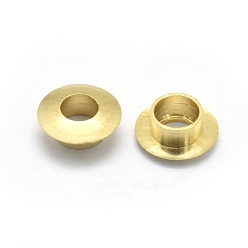 Raw(Unplated) European Style Brass Eyelet Core, Grommet for Large Hole Beads, Flat Round, Raw(Unplated), 8.5x3.5mm, Hole: 4.5mm